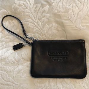 Coach Black Leather Wristlet